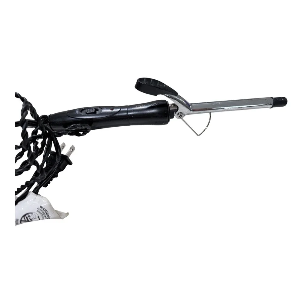 Power IQ Curling Iron 1/2 Inch Small Barrel Black Chrome Slim Wand TPC1813 Good